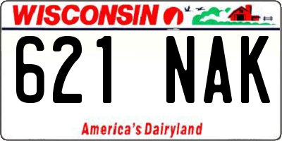 WI license plate 621NAK