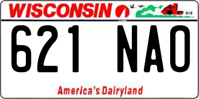WI license plate 621NAO