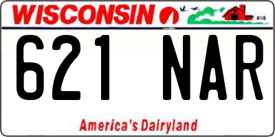 WI license plate 621NAR