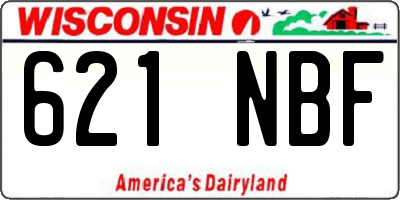 WI license plate 621NBF