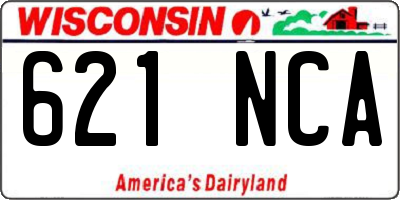 WI license plate 621NCA