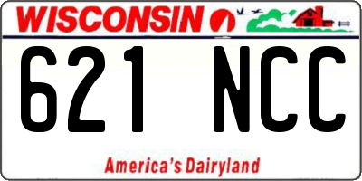 WI license plate 621NCC