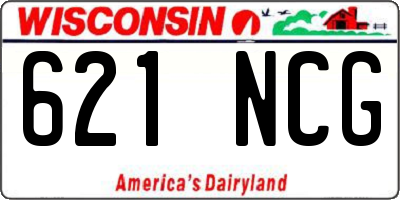 WI license plate 621NCG