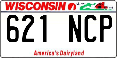 WI license plate 621NCP