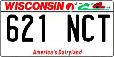 WI license plate 621NCT