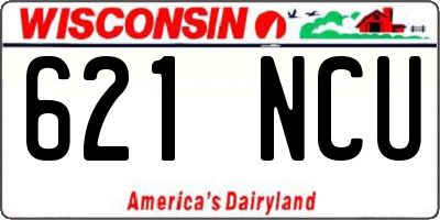 WI license plate 621NCU