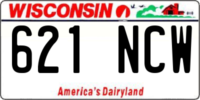 WI license plate 621NCW