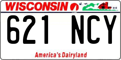WI license plate 621NCY
