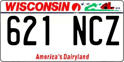 WI license plate 621NCZ