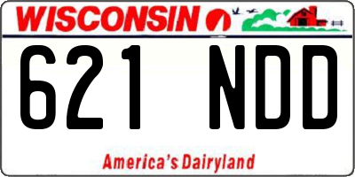 WI license plate 621NDD