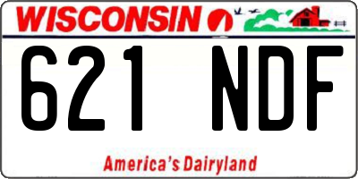 WI license plate 621NDF