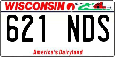 WI license plate 621NDS