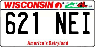 WI license plate 621NEI