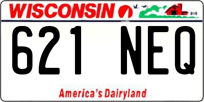 WI license plate 621NEQ