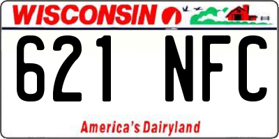 WI license plate 621NFC