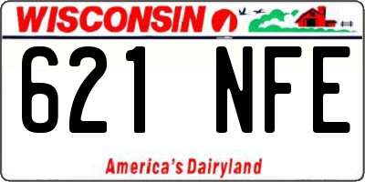WI license plate 621NFE
