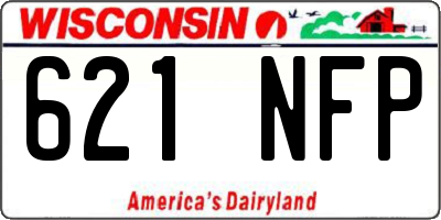 WI license plate 621NFP