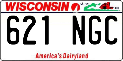 WI license plate 621NGC
