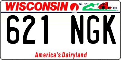 WI license plate 621NGK