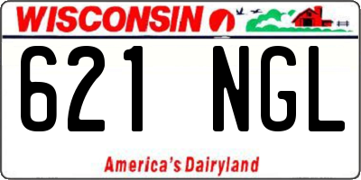 WI license plate 621NGL