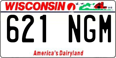 WI license plate 621NGM