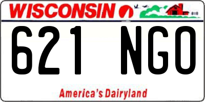 WI license plate 621NGO