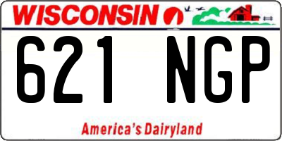 WI license plate 621NGP