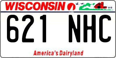 WI license plate 621NHC