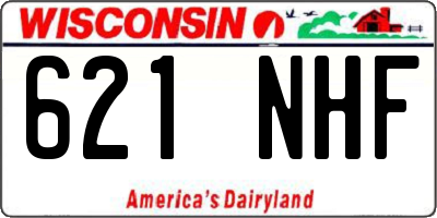 WI license plate 621NHF