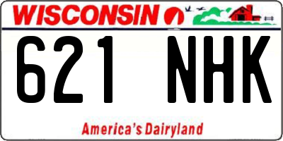 WI license plate 621NHK