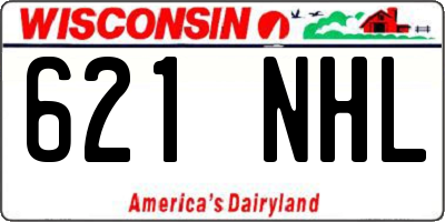 WI license plate 621NHL