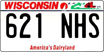 WI license plate 621NHS