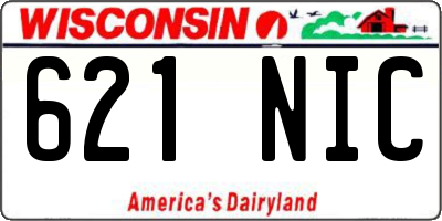 WI license plate 621NIC