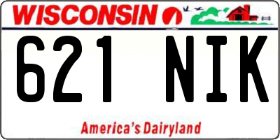 WI license plate 621NIK