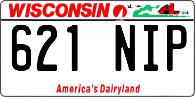 WI license plate 621NIP