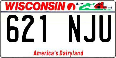 WI license plate 621NJU