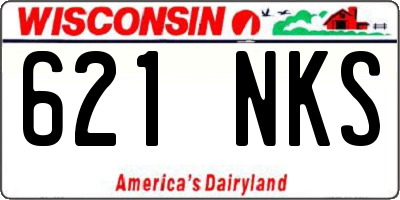 WI license plate 621NKS