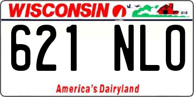 WI license plate 621NLO