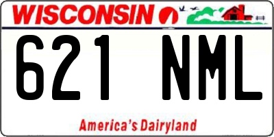 WI license plate 621NML