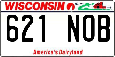 WI license plate 621NOB