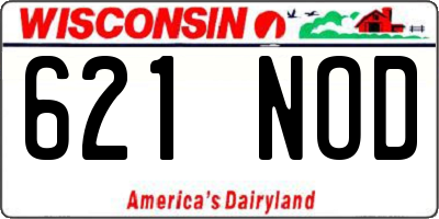 WI license plate 621NOD