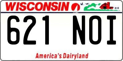 WI license plate 621NOI
