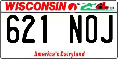 WI license plate 621NOJ