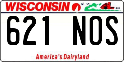 WI license plate 621NOS