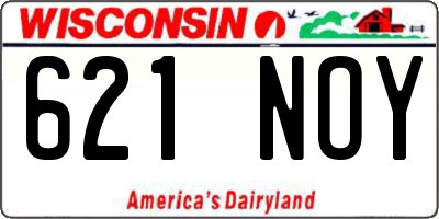 WI license plate 621NOY
