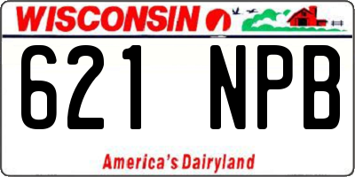WI license plate 621NPB