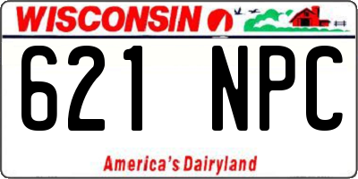 WI license plate 621NPC