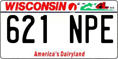 WI license plate 621NPE