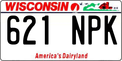 WI license plate 621NPK