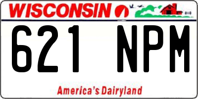 WI license plate 621NPM